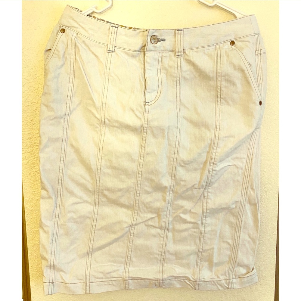 Madison Beige Jean Cotton Skirt